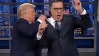 Trump posts AI video of himself attacking Stephen Colbert