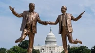 Controversial Trump and Epstein statue torn down one day after it appeared