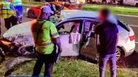 P-plater escapes injury after car rolls eight times on Sydney highway