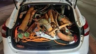 Police intercept car overflowing with suspected stolen copper