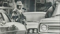 Bank robber's identity a mystery after sniper blows him to smithereens