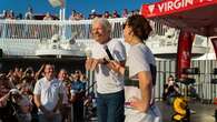 Raygun shows Sir Richard Branson how to breakdance on Virgin Voyages cruise