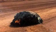 Flaming chunk of suspected space junk crash lands on WA mine site