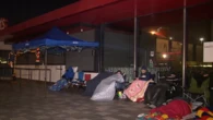 Adelaide residents brave overnight cold, camp out for major prize
