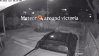 Meteor streaks across the night sky in Victoria