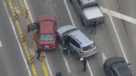 Five arrested after police pursuit ends in multi-car crash in Melbourne's north-east