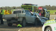 Woman killed, three seriously injured in two-car collision north of Adelaide
