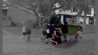 Video shows 'absolute sheer hell' as suburban street brawl erupts