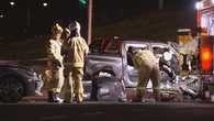 Woman critical, man wounded in shooting, crash in Melbourne