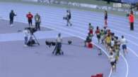 Rogue cameraman casually strolls into path of Olympic race