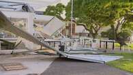 ﻿Lucky escape for diners after restaurant roof blown off in Brisbane