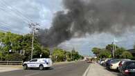 Fire crews battle massive factory blaze in Melbourne's south-east