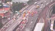 Head-on crash causing traffic delays on Sydney Harbour Bridge