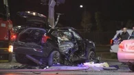 Two fighting for life after crash involving stolen car in Melbourne