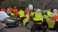 Two charged over mass Sydney construction site brawl
