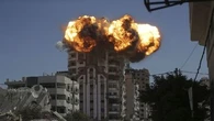 Massive fireball erupts as Israeli missiles strike Gaza high-rises