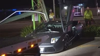 Lamborghini sports car hits power pole on Gold Coast