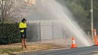 Burst water main causes property damage after sending bitumen flying in Adelaide's north