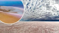 Rare flooding event creates striking oasis in the outback