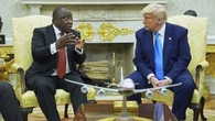 Trump ambushes South African president with farmer killing video