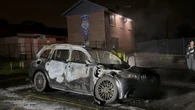 Police hunt gunman over house shooting, investigate torched vehicle
