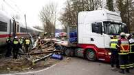 Collision between a train and a truck in Germany injures 12