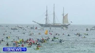 'Like getting slammed against a brick wall': Rottnest Channel Swim abandoned mid-race