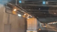 Truck hits dozens of sprinklers in busy Sydney tunnel