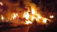 Man dies after truck, car crash, burst into flame in Queensland