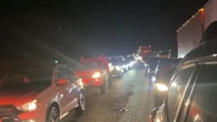 Five people injured after truck crashes into cars following pile-up