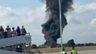 'Fireball' after plane crashes at London airport
