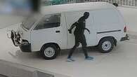 Men sought after vans drive into shopping centre