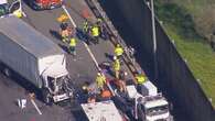 Three hospitalised after two trucks, car collide on Queensland highway