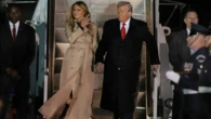 Trump lands in UK for unprecedented visit with 'elegant' king