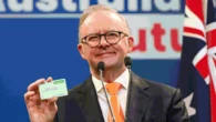 'Not Labor red or Liberal blue': Tearful Albanese celebrates win with favourite prop