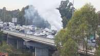 M5 motorway brought to a crawl due to truck fire