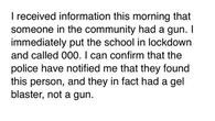 Man with gel blaster sends Queensland school into lockdown