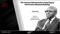 LIVE: Retirement of Acting Deputy Chief Justice Mbuyiseli Madlanga