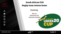 LIVE | Junior Boks’ arrival