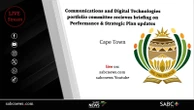 LIVE | Dept of Communications and Digital Technologies, ICASA