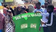 Mogadishu residents march to condemn the August 2 beach attack