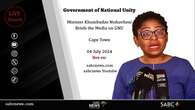 LIVE: Khumbudzo Ntshavheni briefs media on the GNU