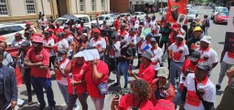 NEHAWU members march over corruption at Tembisa Hospital