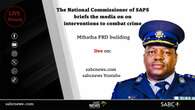 LIVE: Masemola to give an update on crime prevention strategy