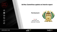 LIVE: Parliament Ad Hoc Committee | Update on outstanding work