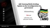 LIVE | ANC in Gauteng briefs media