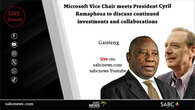 LIVE | Microsoft VP Smith, President Ramaphosa discuss partnerships