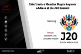 LIVE | Chief Justice Mandisa Maya’s keynote address at J20 Summit