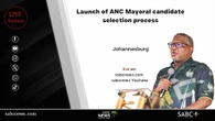 LIVE | ANC briefing on mayoral candidates’ selection process