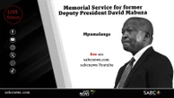 LIVE: Memorial Service for former Deputy President DD Mabuza